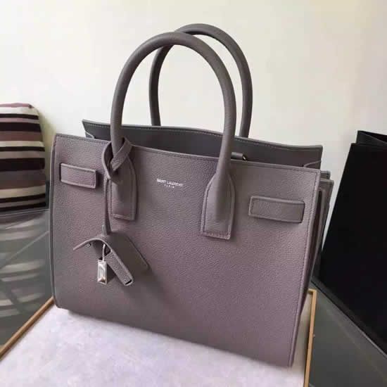 Replica Saint Laurent Baby Sac De Jour Bag In Fog Grained Leather